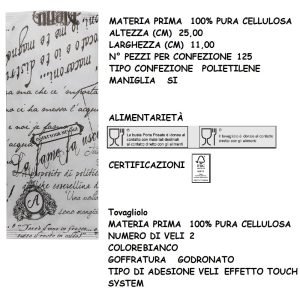 BUSTA PORTAPOSATE VINTAGE + TOVAGLIOLO x 125 Pz. ART.0798N [CELTEX325]