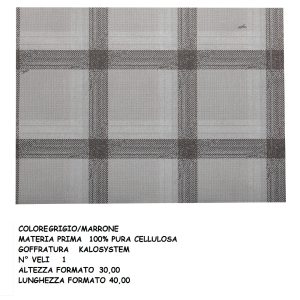 TOVAGLIETTA CARTA TARTAN GRIGIO/MARR cm.30x40 x 250 Pz. ART.1325 [CELTEX205]