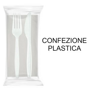 BIS POSATE PLA + TOVAGLIOLO 1V x 500 Pz. ART.6671797 (CF PP) [BIBO100]