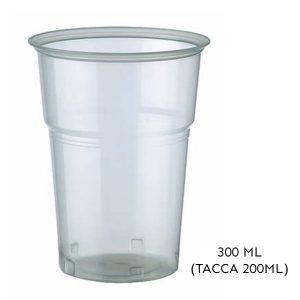 BICCHIERE PLASTICA (CRISTAL) 300 ML(TACCA 200ML)x 50 Pz.ART.6614570 [BIBO350]