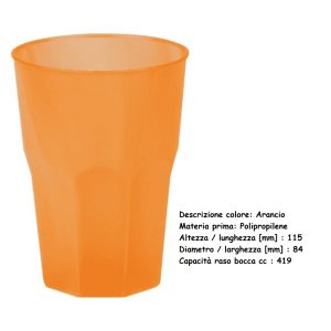 BICCHIERE COCKTAIL ARANCIO 420 cc x 20 Pz.ART.3876-20F [GOLD120]