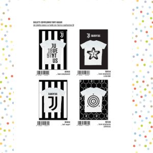 BIGLIETTI COMPLEANNO JUVENTUS x 12 Pz. ART.20AJU04 [MARPIMAR125]