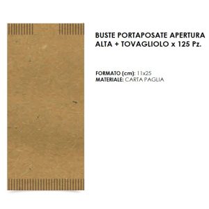 BUSTA PORTAPOSATE CARTA PAGLIA + TOVAGLIOLO x 125 Pz. ART.0242N [CELTEX370]