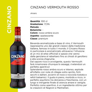 CINZANO VERMOUTH ROSSO Lt.1 x 1 Pz. [CAMPARI115]