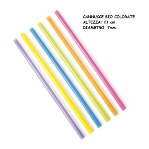 CANNUCCIA BIO COLORATE H.21 PZ.500 (DIAM.7mm) COD.21070.500.4 [BIOEVO100]