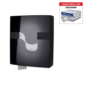DISPENSER CARTA IGIENICA MEGAMINI REVOLVER BLACK x 1 Pz. ART.92800 [CELTEX155]