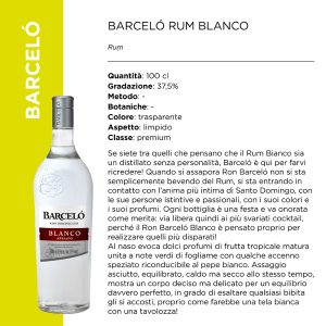BARCELO RUM BLANCO 37,5% Lt.1 [COCACOLA845]