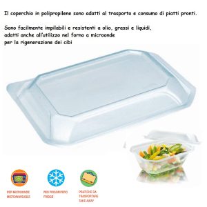 COPERCHIO POLIPR.TRASP x CONTENIORE 400 ML x 80 Pz. [BIBO121]