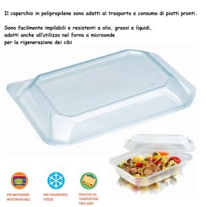 COPERCHIO POLIPR.TRASP x CONTENIORE 900 ML x 80 Pz. [BIBO131]