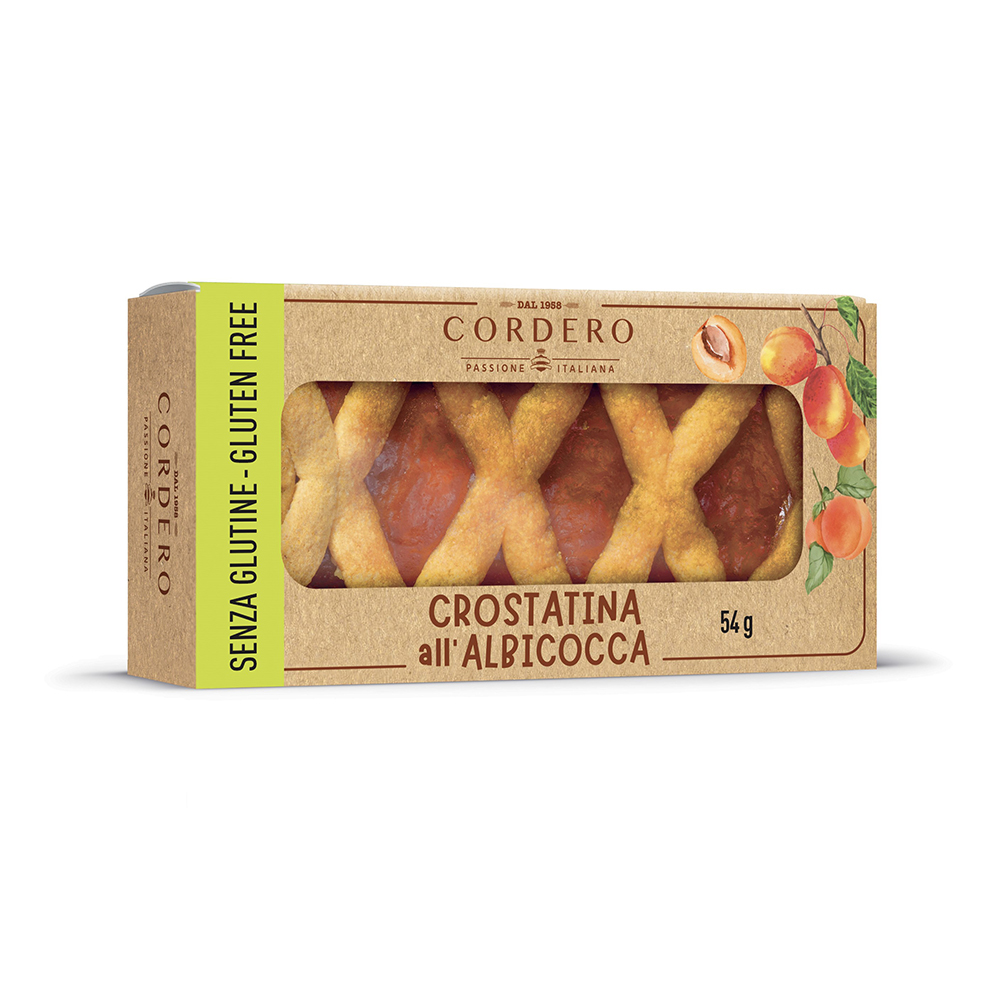 CROSTATINA ALBICOCCA SENZA GLUTINE Gr.54 x 15 Pz. COR101 [CORDERO105]