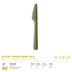 COLTELLO VERDE BLOOM CPLA x 25 Pz.JG687160R [DAMPE305]