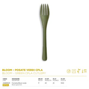 FORCHETTA VERDE BLOOM CPLA x 25 Pz.JG689160R [DAMPE310]