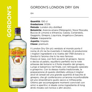 GORDON'S LONDON DRY GIN 37,5? x CL.100 [DIAGEO160]