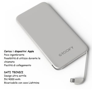 POWER BANK APPLE x 5 Pz. NEW [GROOVY215]