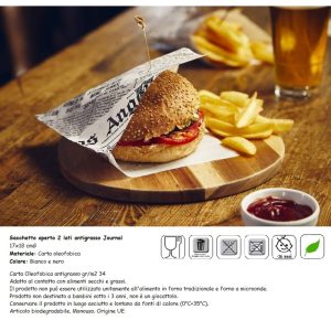 SACCH. APERTO 2 LATI ANTIGR.JOURNAL(cm 17x18) x500PzART.H6604 [LEONE280]