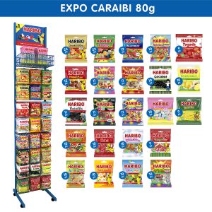 EXPO BUSTE HARIBO Gr.80 x 262 Pz. CARAIBI [HARI103]