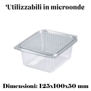 CONTENITORE+COPERCHIO PP TRASP. ML 500X50 Pz. MICRONDE COD.V01012 [HOTFORM130]