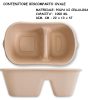 CONTENITORE BISCOMPARTO POLPA CEL. 1000 ml 22x13xH7 x 50 Pz.ART.JP74304 [DAMPE130]