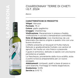 NON DISP.CHARDONNAY TERRE DI CHIETI 2023 I.G.T. CL.75 x 6 PZ. [LAPADRONA120]