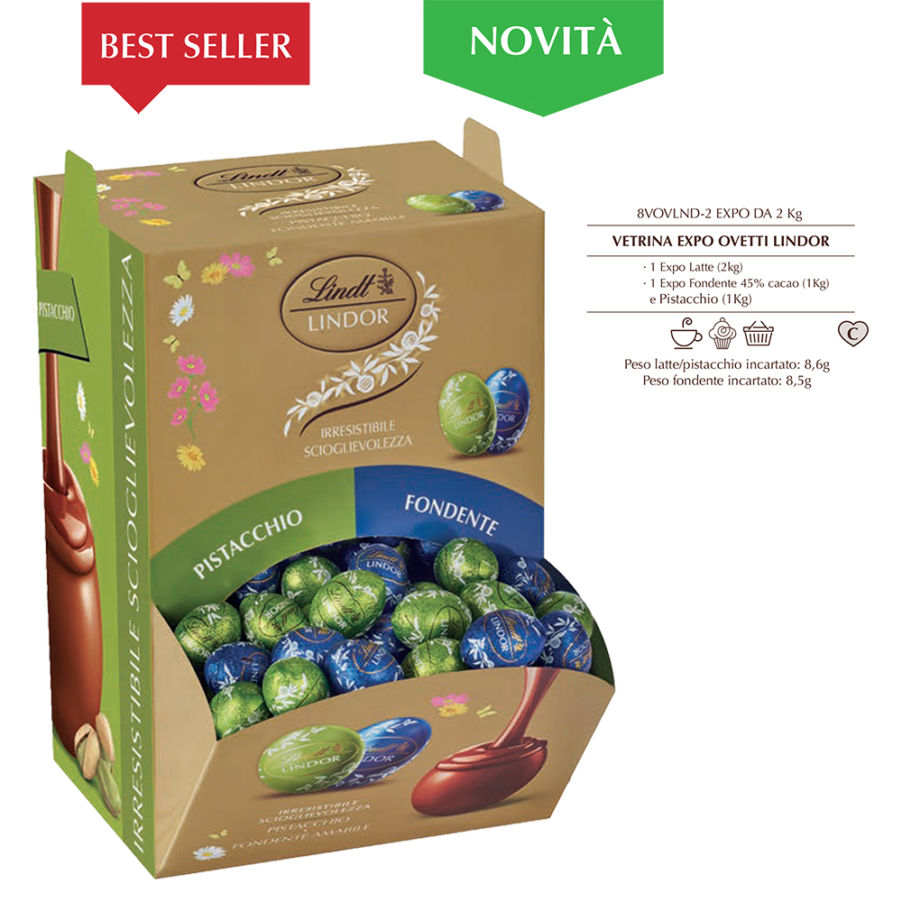 EXPO OVETTI LINDOR ASSORTITI Kg.2 Pz.236 ART.865566 [LINDTPASQUA108]