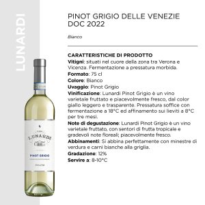 PINOT GRIGIO DELLE VENEZIE DOC 2024 Cl.75 x 6 Pz. [LUNARDI105]