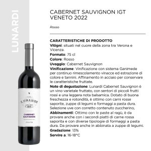 CABERNET SAUV. IGT VENETO 2024 Cl.75 x 6 Pz. [LUNARDI110]