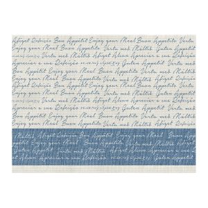 TOVAGLIETTA CARTA LINO BLUE cm.30x40 x 500 Pz. T109B [LUNIPAPER205]