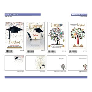 BIGLIETTI LAUREA FOIL ORO x 12 Pz. ART.AGVC26/12 [MARPIMAR115]