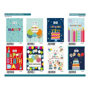 BIGLIETTI DOPPIA ROTELLA FOIL ORO x 12 Pz. ART.ALOD13 [MARPIMAR121]