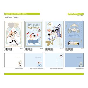 BIGLIETTI SPEC. MATRIMONIO C/APPL. x 12 Pz. ART.ATSD12 [MARPIMAR185]
