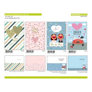 BIGLIETTI SPEC. MATRIMONIO APPL. x 12 Pz. ART.ATSD39 [MARPIMAR190]
