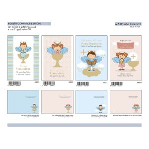 BIGLIETTI COMUNIONE SPECIAL x 12 Pz. ART.ASRB06/12 [MARPIMAR235]