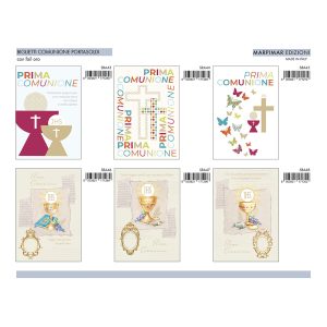 BIGLIETTI COMUNIONE PORTASOLDI x 12 Pz. ART.ASRA11/12 [MARPIMAR264]