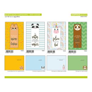 BIGLIETTI SPEC. COMPLEANNO+SEGNALIBRO x 12 Pz. ART.ATSD35/12 [MARPIMAR503]