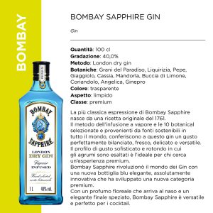 BOMBAY SAPPHIRE GIN 40? x Cl.100 [MARTINI200]