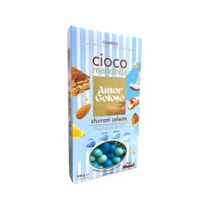 NON DISP.CONFETTI CIOCO MANDORLA SFUMATI CELESTE Gr.500 [MAXTRIS185]