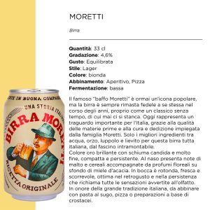 MORETTI BIRRA LATTINA CL.33 x 24 Pz. [MORETTI105]