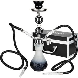 NARGHILE NERO 2 TUBI+VALIGETTA x 1 Pz.(36 cm) [NARGHILE31193]