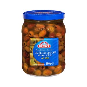 OLIVE TAGGIASCHE DENOCCIOLATE IN OLIO x Gr.690 [NERI161]