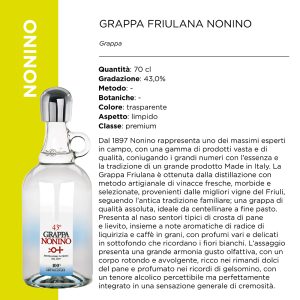 GRAPPA FRIULANA 43? CL.70 NONINO [NONINO100]