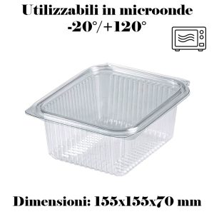 CONTENITORE+ COPERCHIO POLIPROP.TRASP. ML830 x 50 Pz. COD.OK830 [ONDIPACK105]