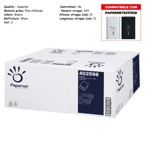 CARTA IGIENICA 2V 224 STRAPPI x 40 Pz.ART.421345 [PAPERNET116]