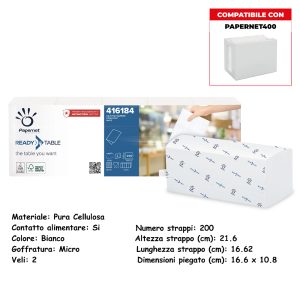 TOVAGLIOLI 2V INTERFOGLIATI (cm21,6x16,62) 200x5 Pz.ART.416184 [PAPERNET118]