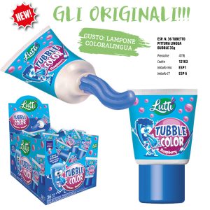 TUBETTO BUBBLE BLU COLORA LINGUA Gr.35 x 36 Pz.V.2,00 [ROSSINIS235]