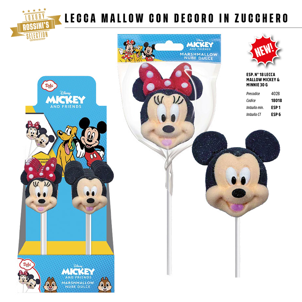 MICKEY AND FRIENDS LECCA MALLOW EXPO x 12  Pz.ART.LSQM029 [ROSSINIS255]