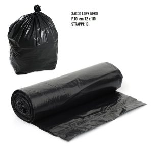 SACCO NERO Gr.33 72 x 110cm (10 strappi) ART.H4K033R [BIOEXTRUSION145]