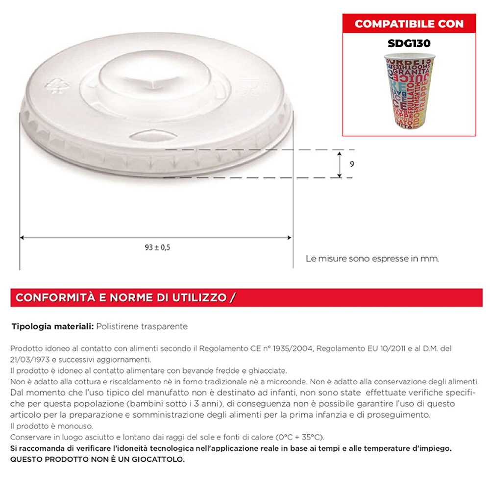 COPERC. PLA TAGLIOC. x 100 Pz.ART.ML-045 (COMP.DAMPE192-SDG130) [SDG126]