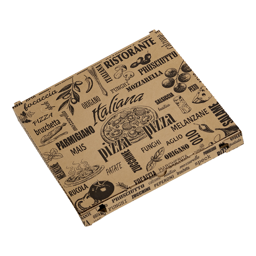 SCATOLE PIZZA VINTAGE+COPERCHIO x 100 Pz. Cm 33x33x3 ART.KSK [SIFA100]