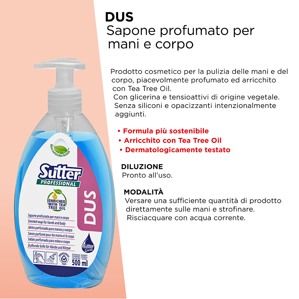 SAPONE LAVAMANI SUTTER DUS 500 Ml x 1 Pz. ART.559302 [SUTTER315]