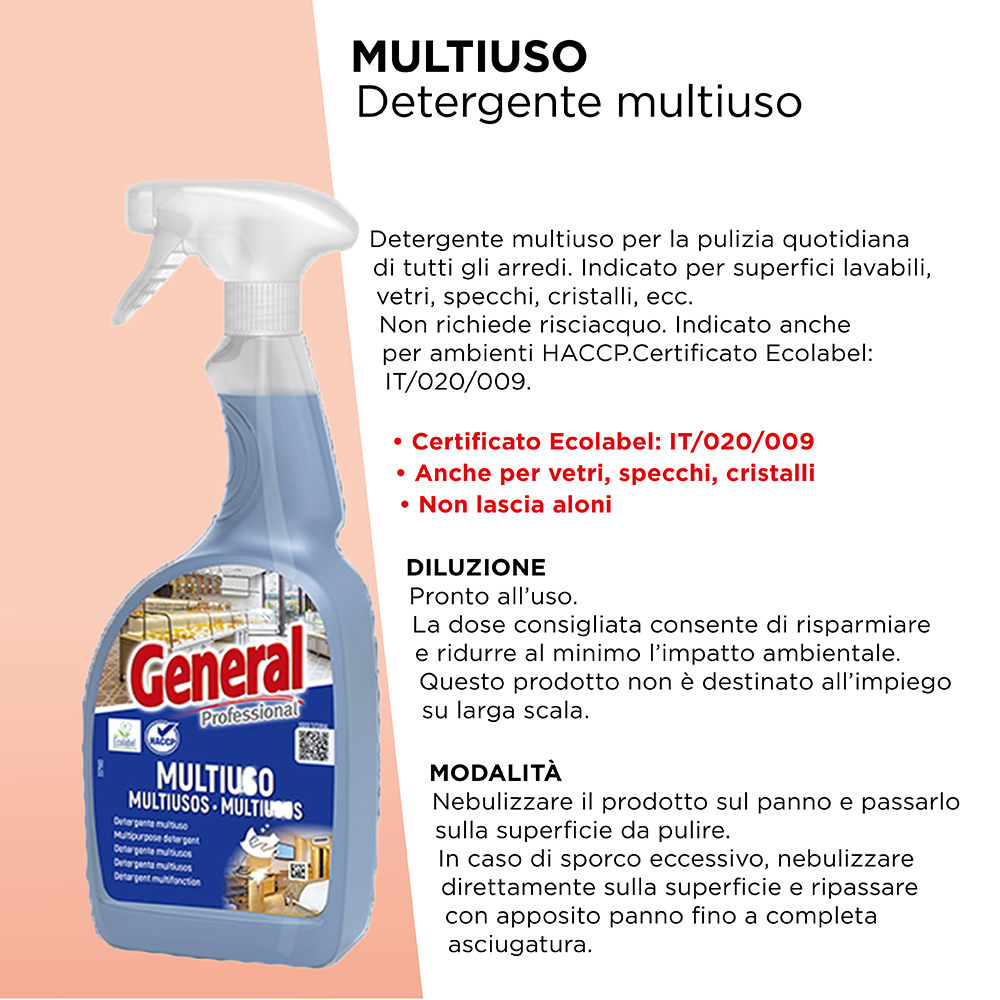DETERGENTE MULTIUSO GENERAL 750 MLx 1 Pz. ART.7155 [SUTTER350]
